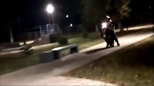 На Жуковке в Брянске на питбайках катаются прямо по парку