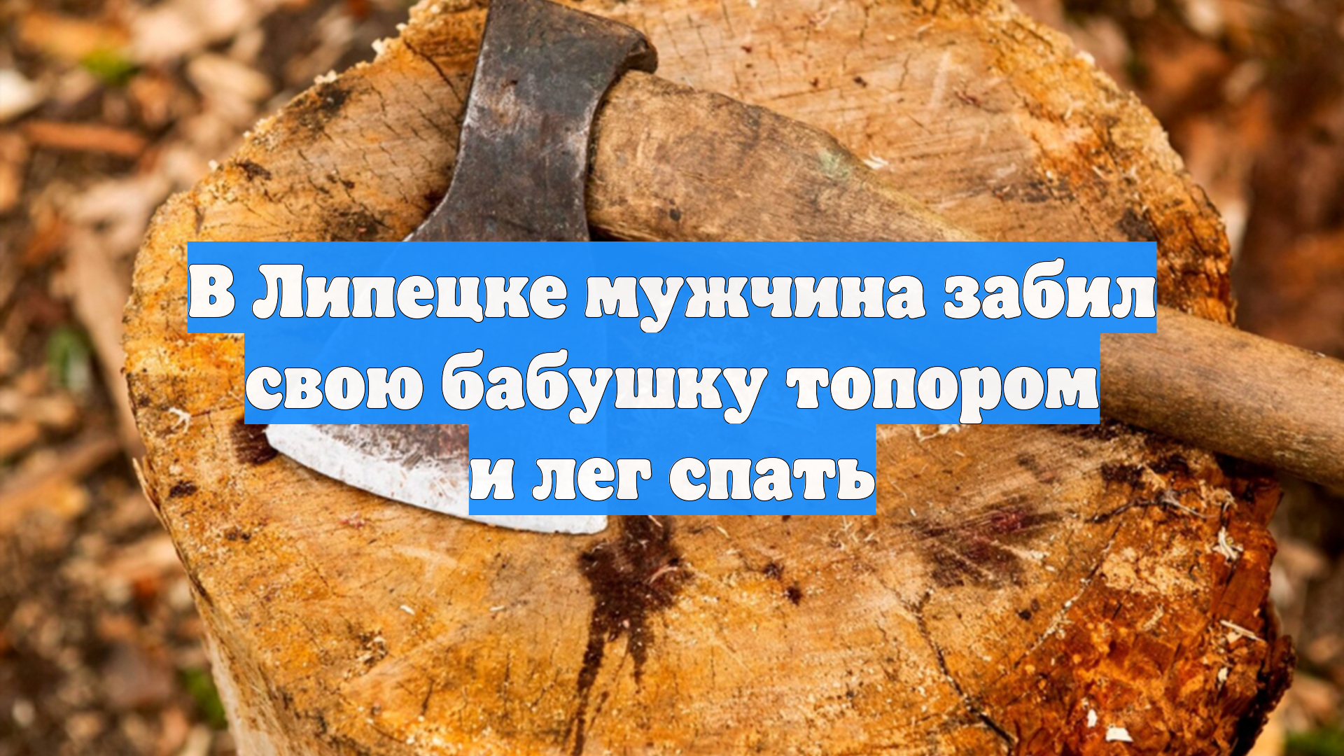 В Липецке мужчина забил свою бабушку топором и лег спать