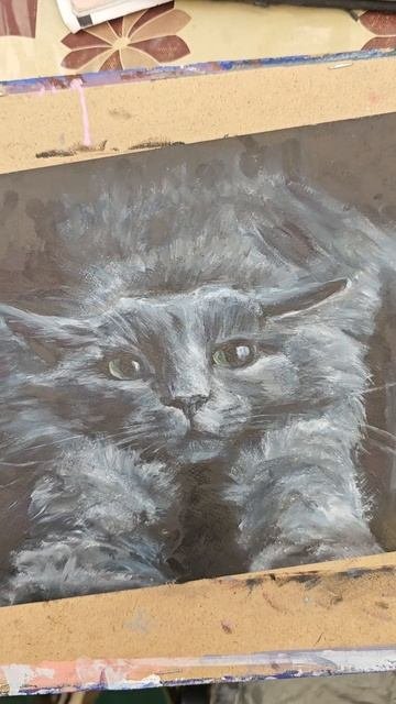 Кошка ( порода Нибелунг)🎨