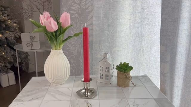Столовая свеча КЕЙЛ, красная, 20 см, ACB100100