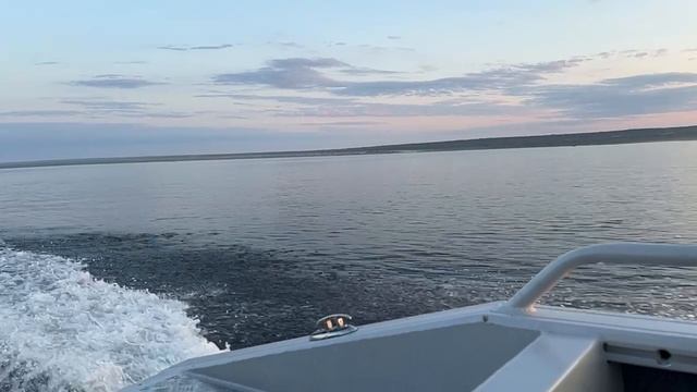 Свирская губа Онежского озера. Возвращаемся на рыболовную базу 