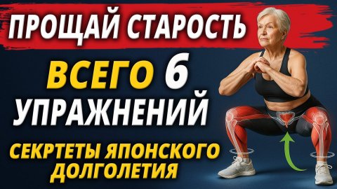 Вам за 60? Эти 6 Движений Помогают Японцам НЕ СТАРЕТЬ без Спорта и Таблеток