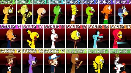 ВСЕ OC & BONUS Characters From Sprunki Wenda Treatment