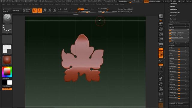 Создание основы для лепки декора в ZBrush при помощи Shadow Box. Добавление референсов.