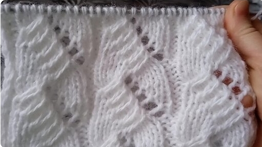 Вязание узора на двух спицах