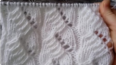 Вязание узора на двух спицах