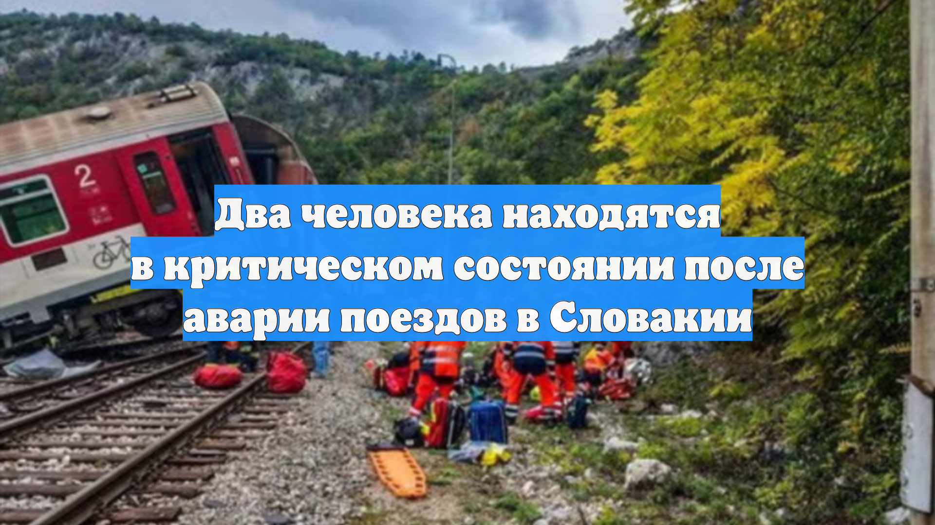 Два человека находятся в критическом состоянии после аварии поездов в Словакии