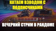 Взводный стрим с подписчиками - Вечерний рандом покорись #tanksblitz