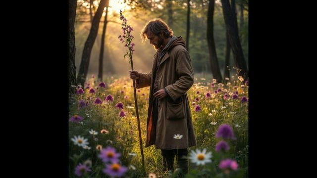 Леший в осеннем лесу