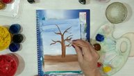 - Как нарисовать осенний пейзаж гуашью для детей