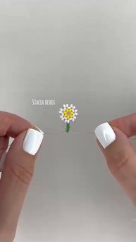 🌷 Видео туториал: цветочки-ромашки.