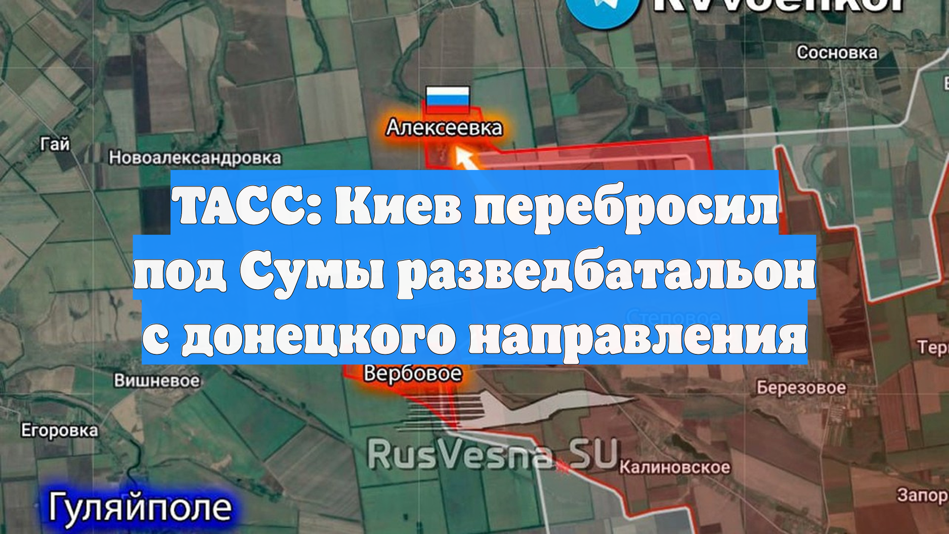 ТАСС: Киев перебросил под Сумы разведбатальон с донецкого направления