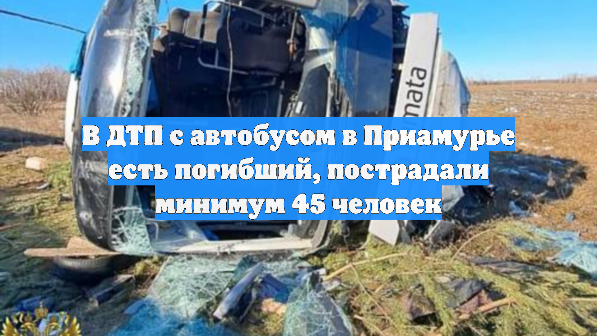 В ДТП с автобусом в Приамурье есть погибший, пострадали минимум 45 человек