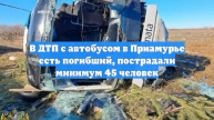 В ДТП с автобусом в Приамурье есть погибший, пострадали минимум 45 человек