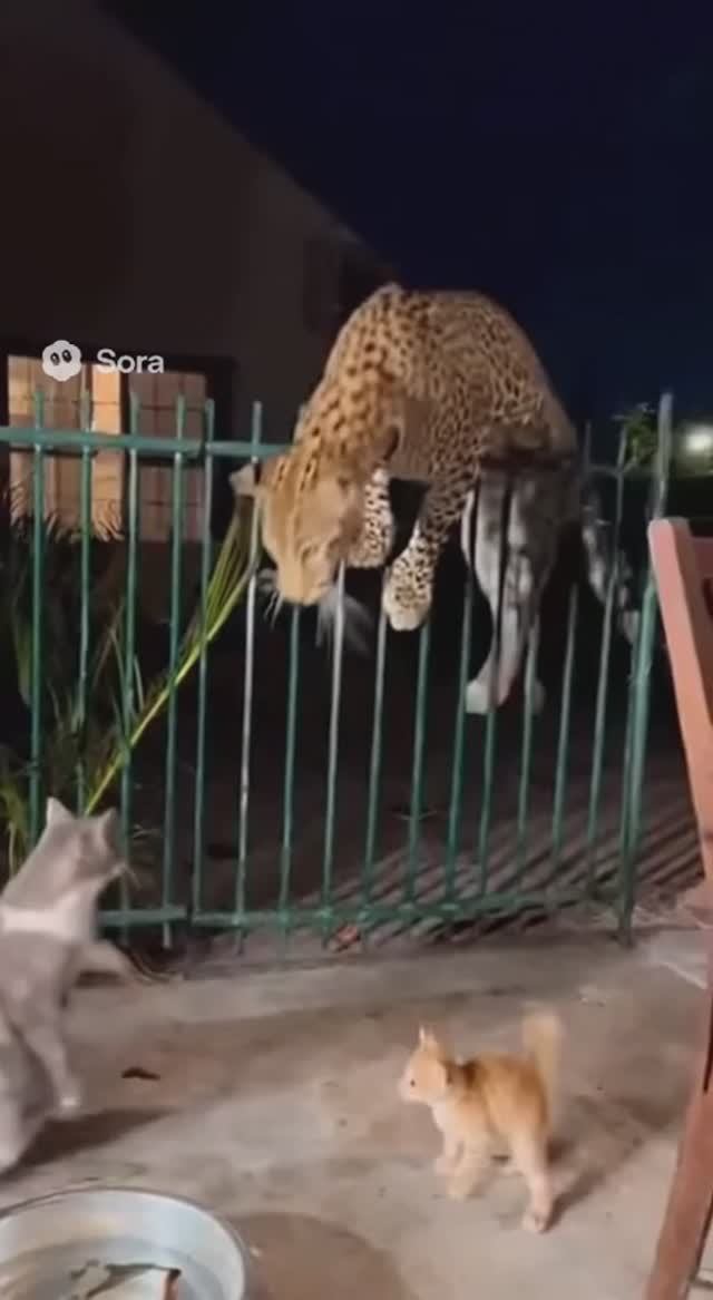 Кошка спасла своего котёнка👍👍💪💪