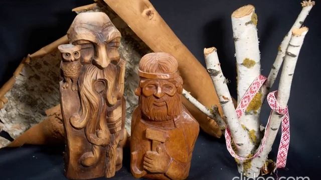 16 герои марийских мифов / Серия Ожившие картины. Резьба и фото выполнены учащимися НГИ и ШКИ