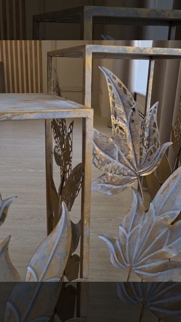 57-125/124 Столики интерьерные, набор 2 пр. 35х35х71см, 28х28х61см Glasar