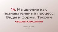 14. Мышление как познавательный процесс. Виды и формы. Теории мышления | ГИА общая психология