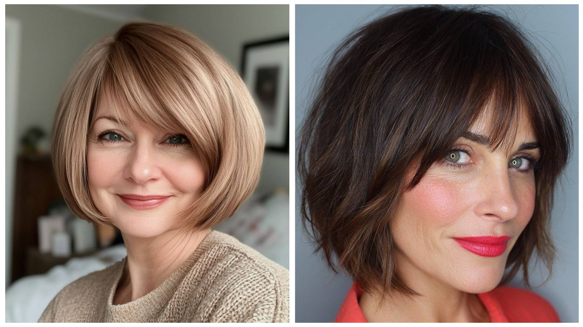 Топ-25 блистательных стрижек Боб для женщин после 40, 50 и 60 лет