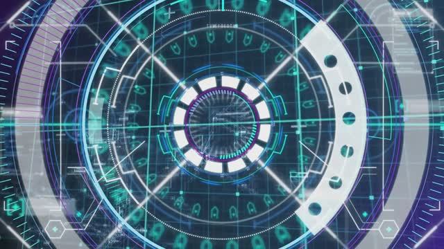 🖥️ Абстрактный футаж цифровых технологий — визуализация процесса обработки данных и цифровизация