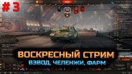 ✅ Мир танков. Воскресный стрим. Челендж, Взвод.