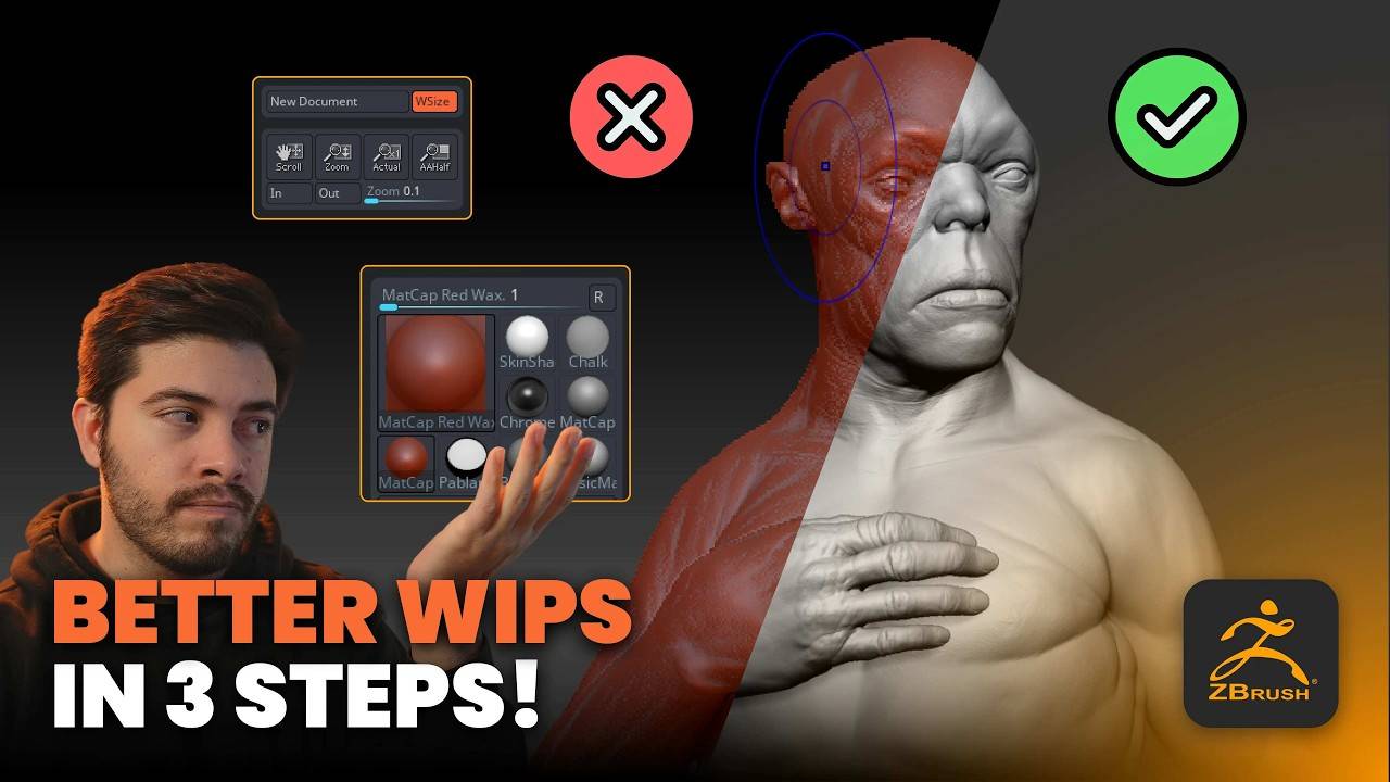 Мастер-класс за 3 шага: Хватит выкладывать уродливые скриншоты из ZBrush!
