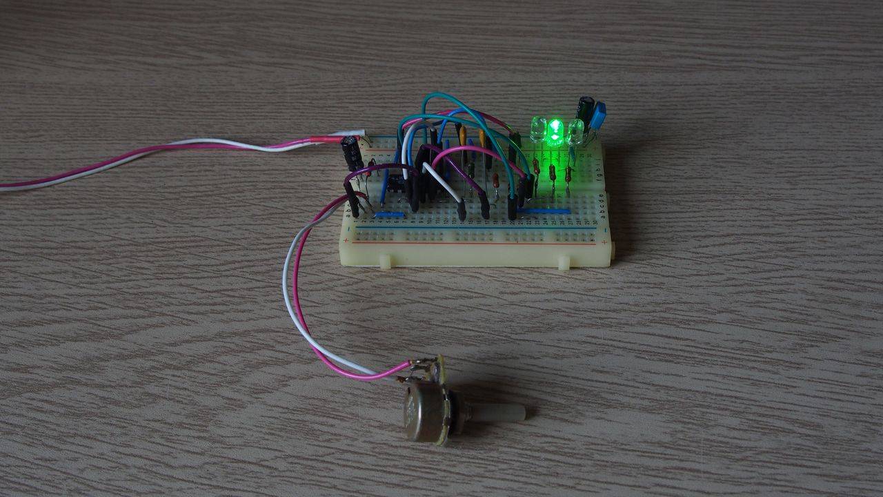 Световые эффекты на микросхеме К561ЛН2.