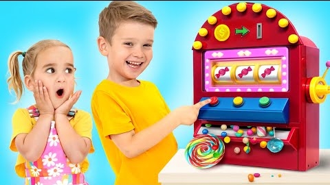 Приключения для детей с волшебным игровым автоматом!