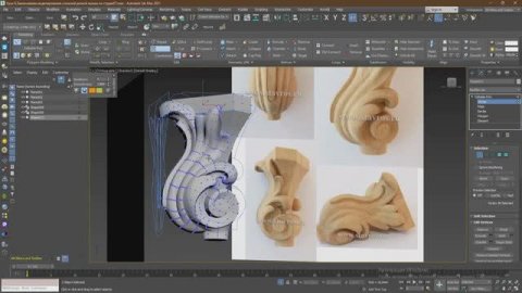 Серия уроков по студийному моделированию сложной резной ножки в 3ds Max (создание резного декора)