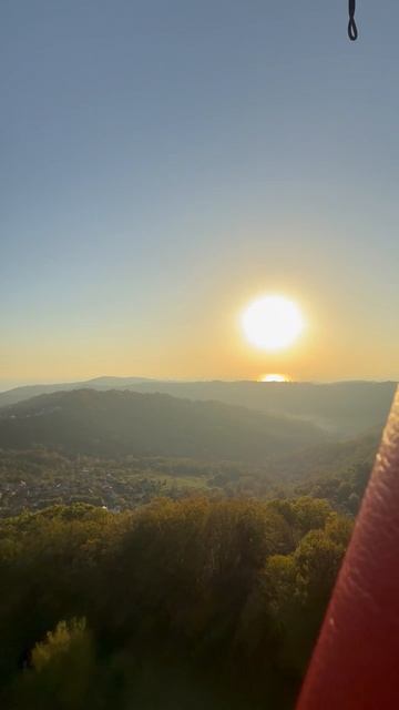 Полет на шаре над городом