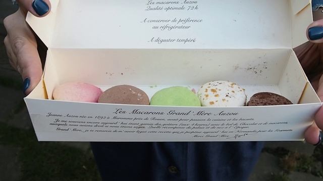 Дегустация пирожных макарон из Руана (Франция)