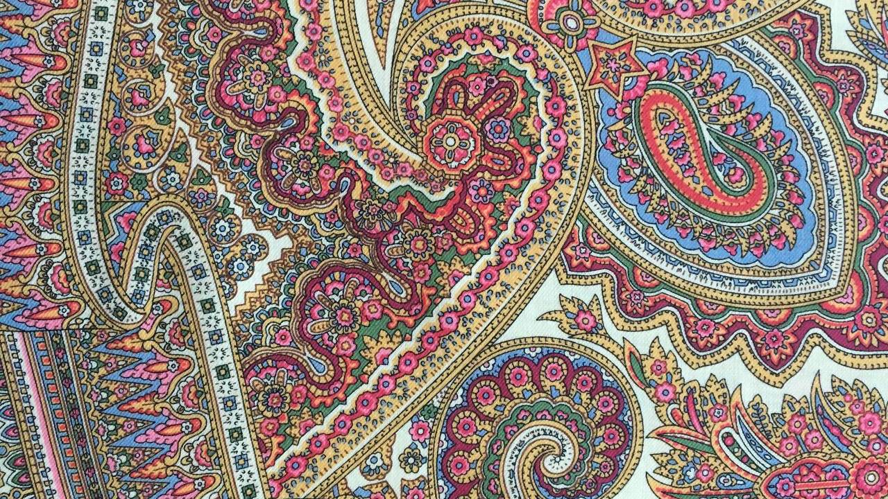 Снуд шерстяной "Волшебный узор" павловопосадский уплотненный