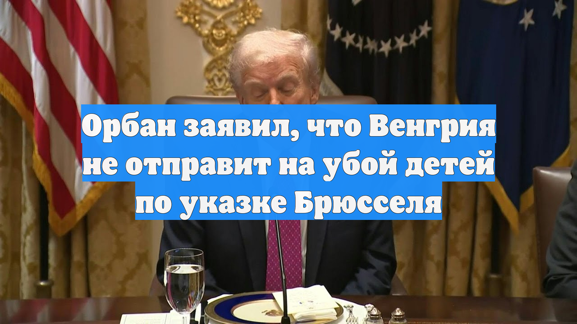 Орбан заявил, что Венгрия не отправит на убой детей по указке Брюсселя