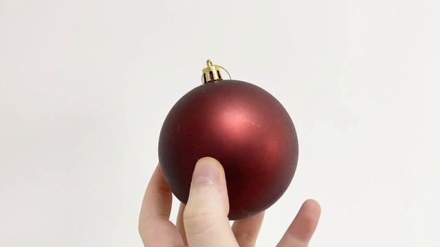 Набор однотонных пластиковых шаров, глянцевые и матовые, бордовые, 80 мм, упаковка 6 шт., 1000094