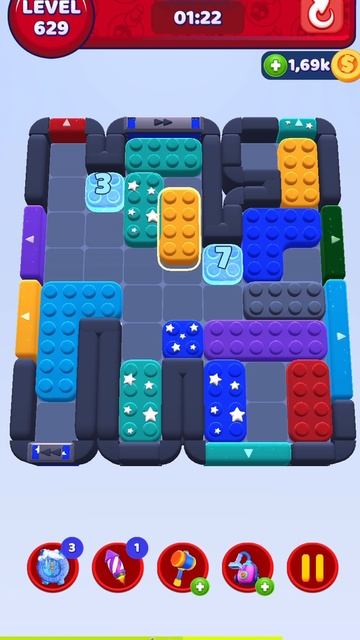 Уровень 629 color block jam