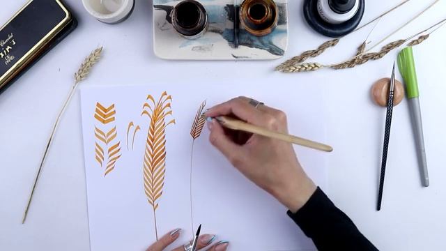 Каллиграфическое рисование плоскими инструментами урок каллиграфии