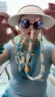 20251024-04 Natural Sterling Turquoise Pendant Neck Emerald Sparkling