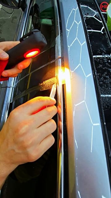 Мойка М3. Оклейка стоек