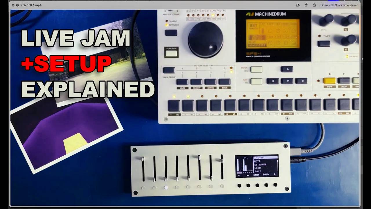 Elektron Machinedrum + Light Reft Monolit: Simple Setup