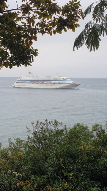 Круизный лайнер заходт в порт Сочи #Круиз #Сочи