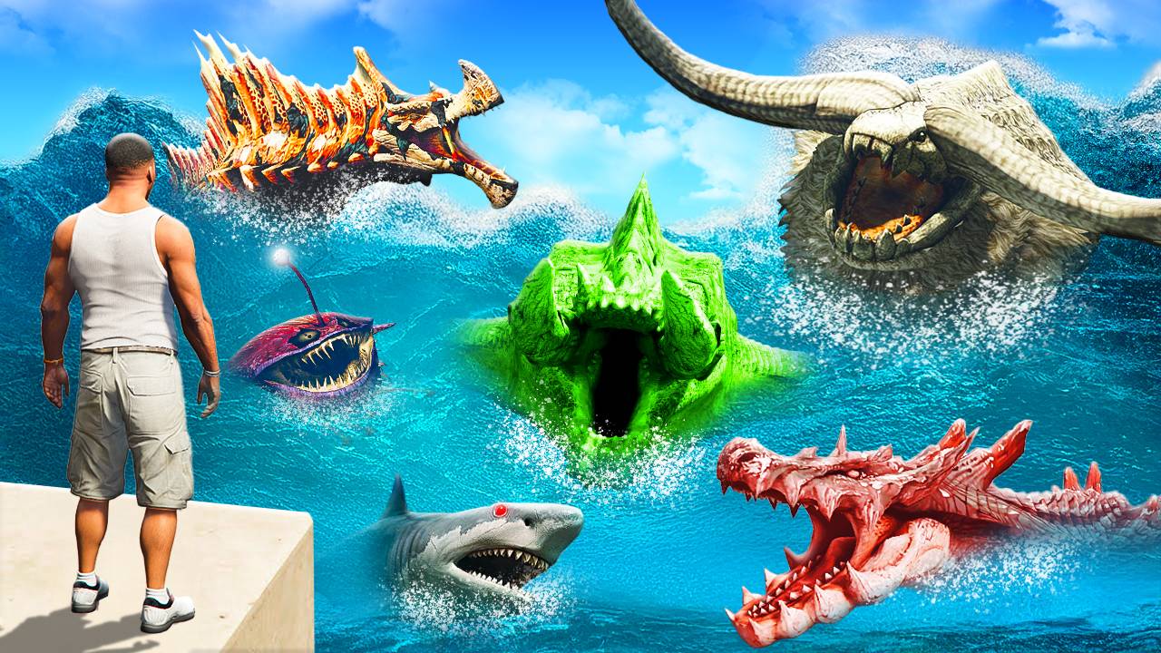 НАШЕЛ ВСЕХ МОРСКИХ МОНСТРОВ В ГТА 5!