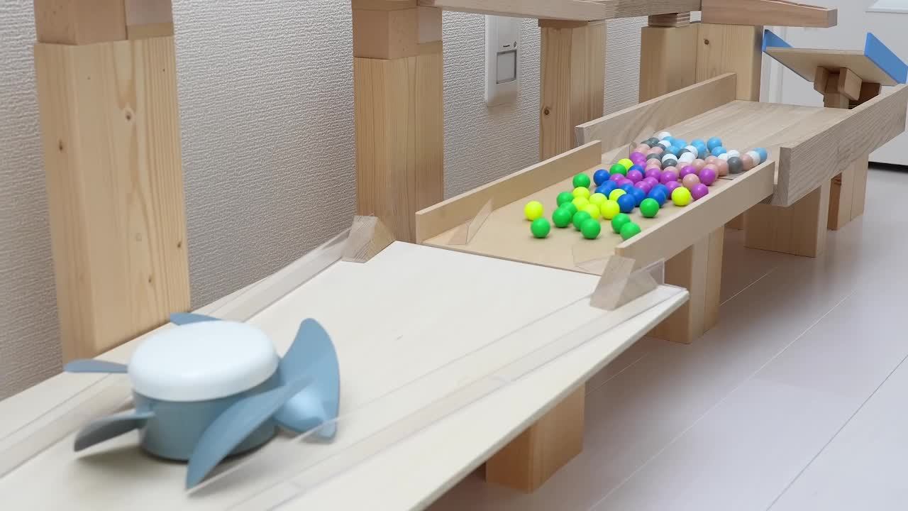 Гонка Marble run ☆ Смешивание + пересечение уровней рефракционного типа с вентилятором ASMR + мини-в