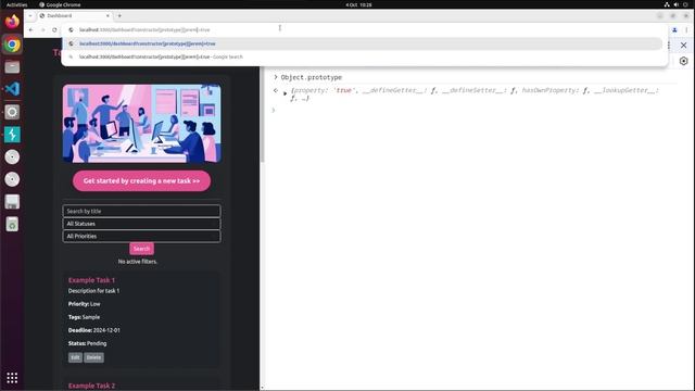 2 Client-Side Prototype Pollution with DOM Invader