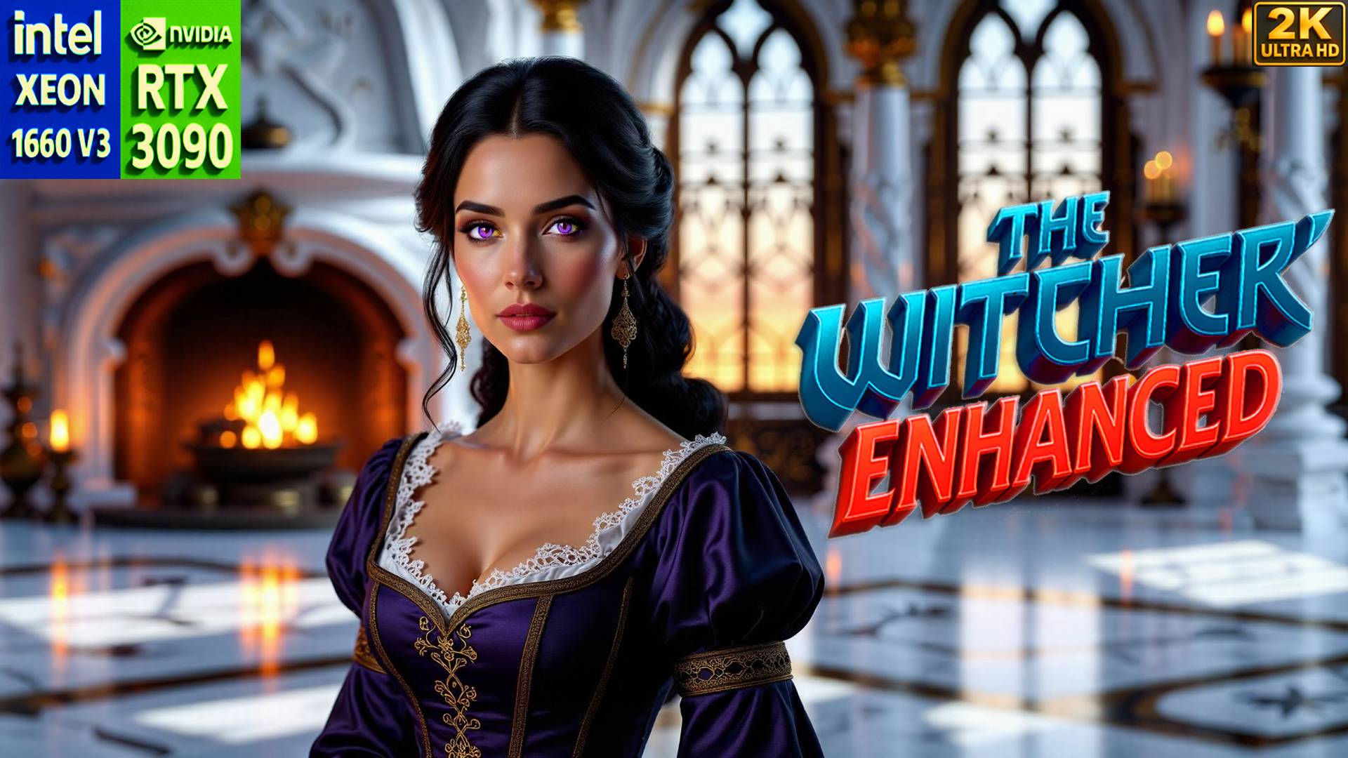 ВЕДЬМАК 3 | RTX 3090 + разогнанный Xeon 1660v3 | 100+ Модов | Ультра-графика .