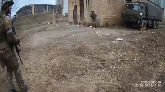 Подразделение спецназа Росгвардии в Гостомеле. Февраль 2022 года.
