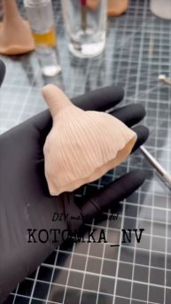 Создание мастер-моделей для заливки силиконовый молд гриб лисичка #свечи #декор #молд #грибы #глина