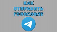 Как отправить голосовое в Телеграмме