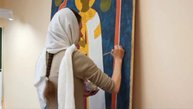 Создание творческой копии фрески святого князя Александра Невского из Архангельскооо собора Московск