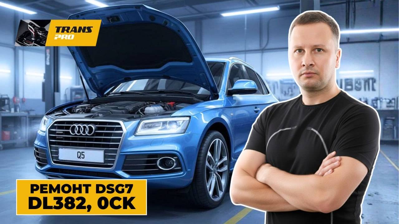 Ремонт DSG7, DL382 на Audi Q5. Ремонт DSG7 DL382, 0CK. Обзор Audi Q5.