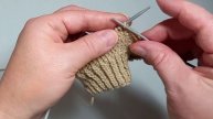 19 ряд. как закрыть петли спицами. реглан. рукав